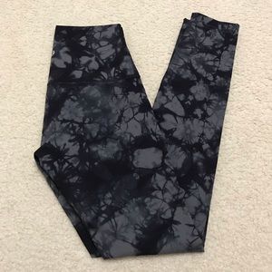 Lululemon Wunder Under Shibori Black Dark Carbon